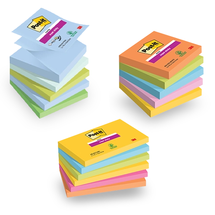 Post-it® Notes Mini Cube, Brights, 51 x 51 mm, 2051-MC